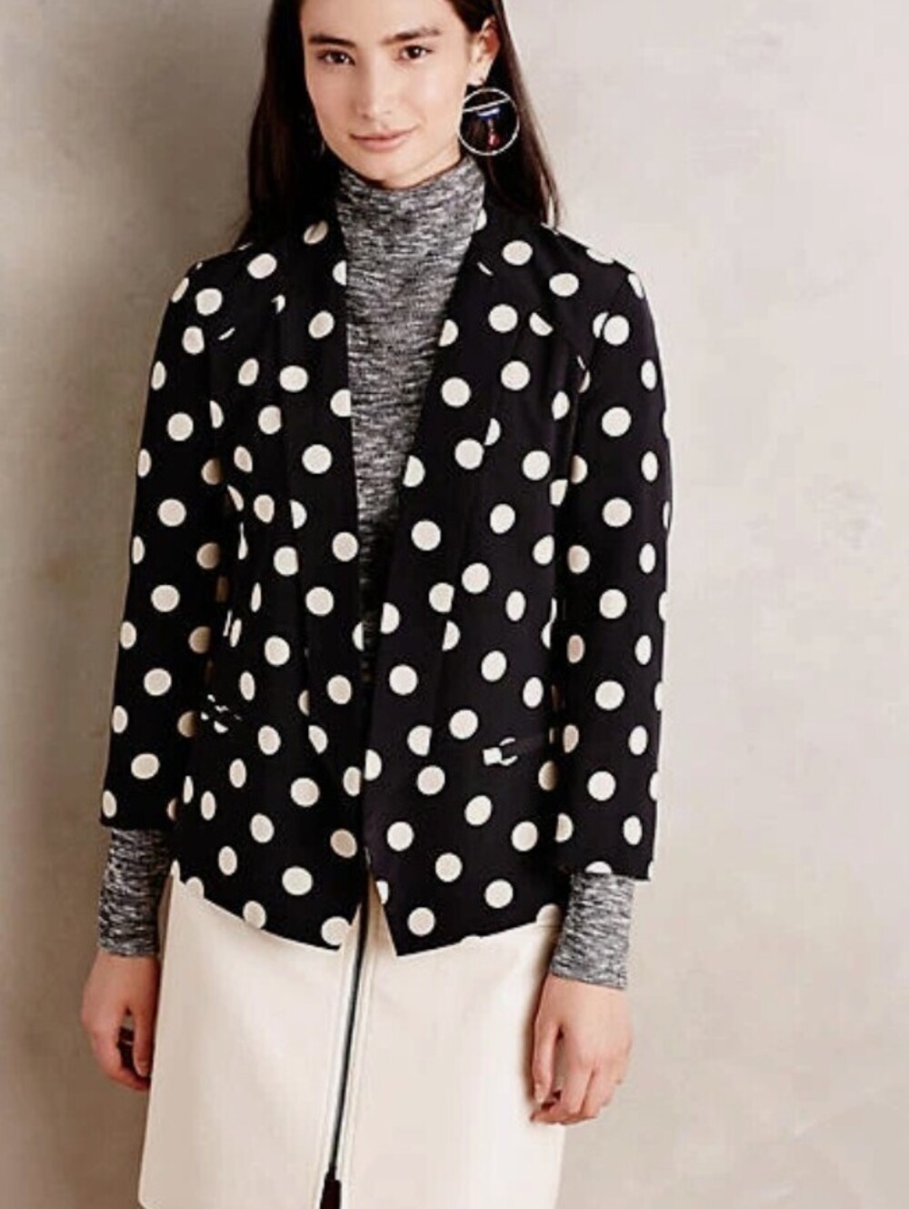 Corey Lynn Calter from Anthropologie Black Polka Dot Blazer - Size - 4 - NWT